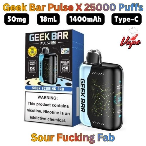 Geek Bar Pulse X 25000 Puffs Sour Fucking Fab