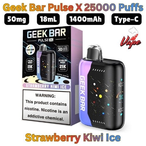 Geek Bar Pulse X 25000 Puffs Strawberry Kiwi Ice
