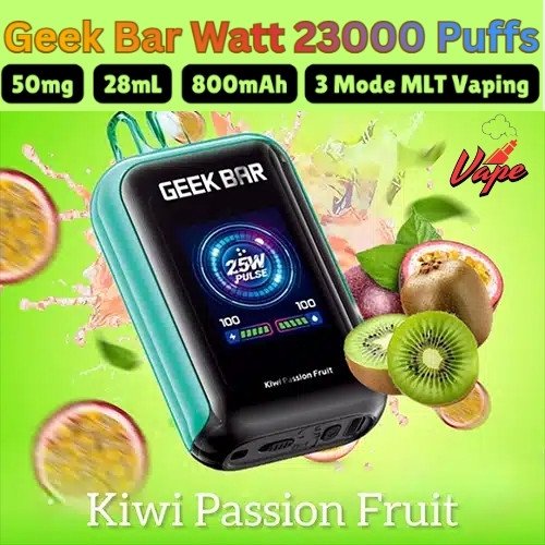 Geek Bar Watt 23000 Puffs Kiwi Passion Fruit