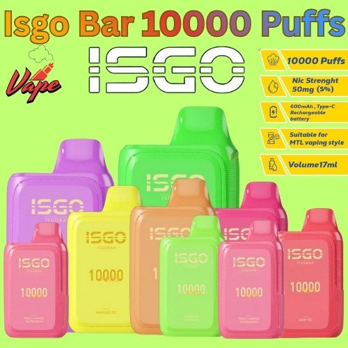 Isgo Bar 10000 Puffs 50MG All Flavors