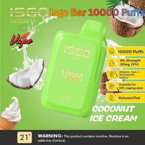 Isgo Bar 10000 Puffs Coconut Ice Cream