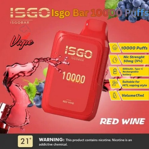 Isgo Bar 10000 Puffs Red Wine