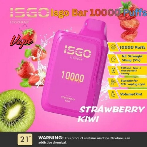 Isgo Bar 10000 Puffs Strawberry Kiwi