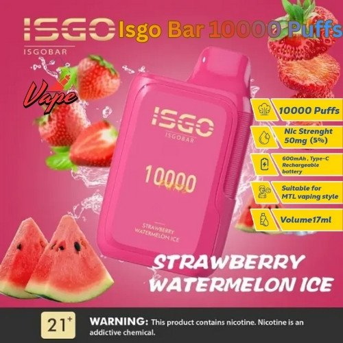 Isgo Bar 10000 Puffs Strawberry Watermelon Ice