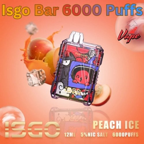 Isgo Bar 6000 Puffs Peach Ice