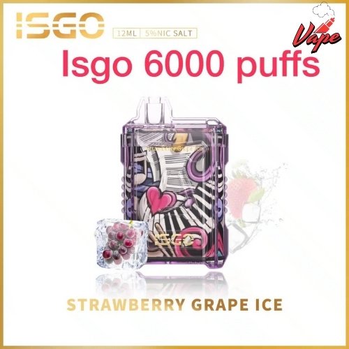 Isgo Bar 6000 Puffs Strawberry Grap Ice