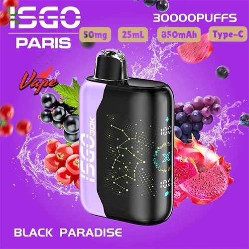 Isgo Bar Paris X 30000 Puffs Black Paradise