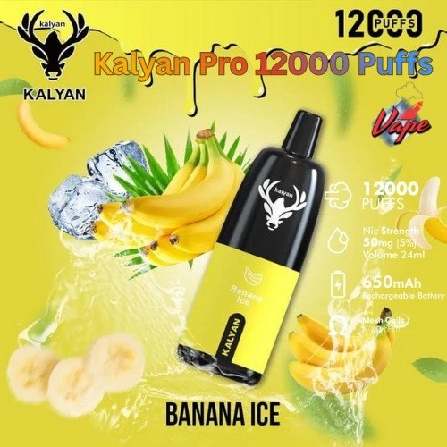 Kalyan Pro 12000 Puffs Banana Ice