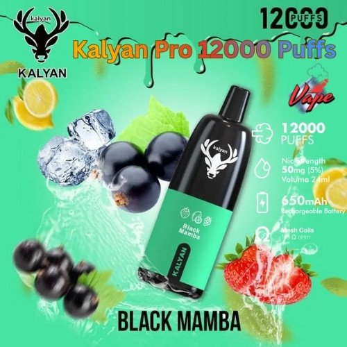 Kalyan Pro 12000 Puffs Black Mamba
