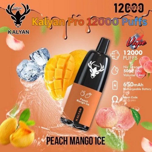 Kalyan Pro 12000 Puffs Peach Mango Ice