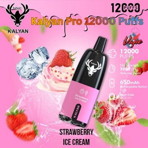 Kalyan Pro 12000 Puffs Strawberry Ice Cream