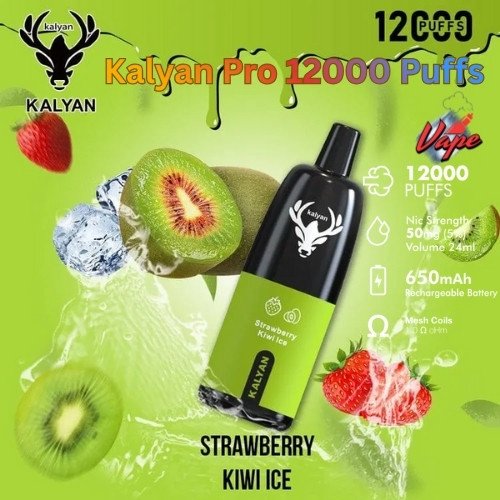Kalyan Pro 12000 Puffs Strawberry Kiwi Ice
