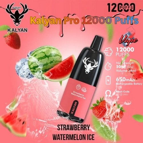 Kalyan Pro 12000 Puffs Strawberry Watermelon Ice