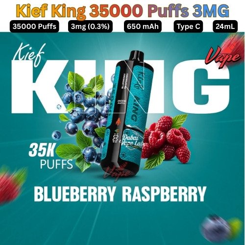 Kief King 35000 Puffs 3mg Blueberry Raspberry
