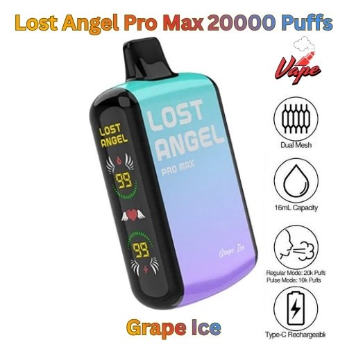 Lost Angel Pro Max 20000 Puffs Grape Ice