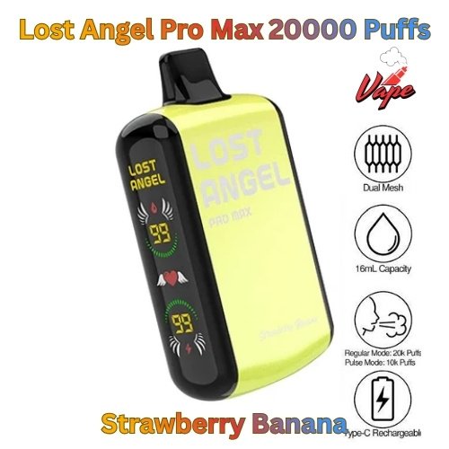 Lost Angel Pro Max 20000 Puffs Strawberry Banana
