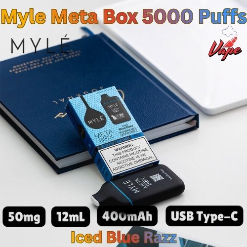 Myle Meta Box 5000 Puffs Iced Blue Razz