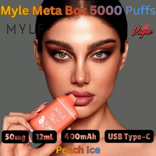 Myle Meta Box 5000 Puffs Peach Ice