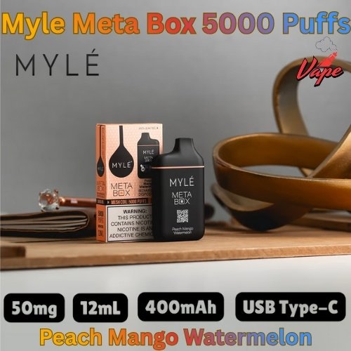 Myle Meta Box 5000 Puffs Peach Mango Watermelon