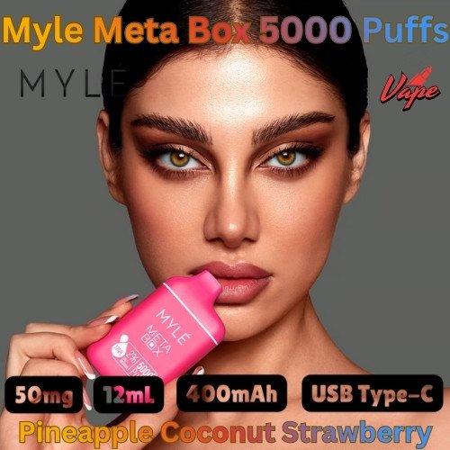 Myle Meta Box 5000 Puffs Pineapple Coconut Strawberry