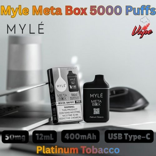 Myle Meta Box 5000 Puffs Platinum Tobacco