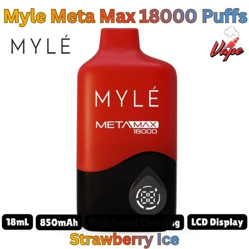 Myle Meta Max 18000 Puffs Strawberry Ice