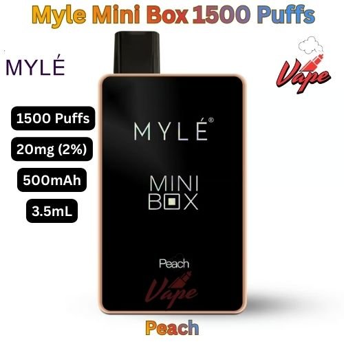 Myle Mini Box 1500 Puffs 20MG Peach