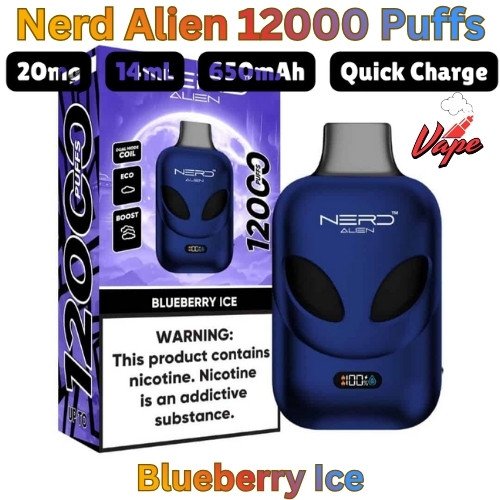 Nerd Alien 12000 Puffs Blueberry Ice