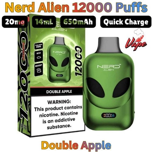 Nerd Alien 12000 Puffs Double Apple