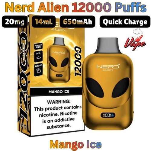 Nerd Alien 12000 Puffs Mango Ice