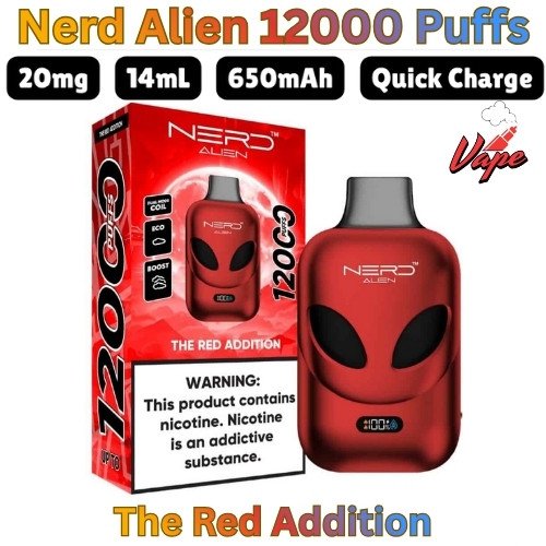 Nerd Alien 12000 Puffs The Red Addition