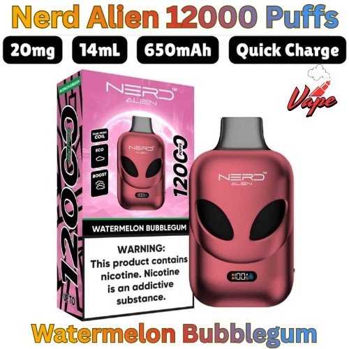 Nerd Alien 12000 Puffs Watermelon Bubblegum