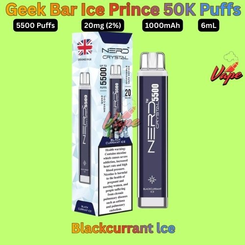 Nerd Crystal 5500 Puffs 20MG Blackcurrant lce