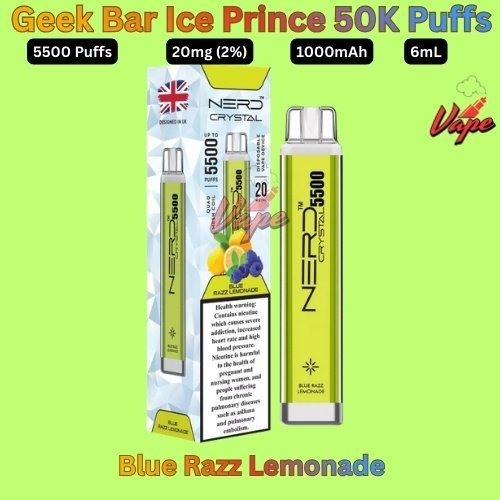 Nerd Crystal 5500 Puffs 20MG Blue Razz Lemonade