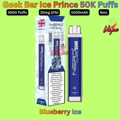 Nerd Crystal 5500 Puffs 20MG Blueberry Ice