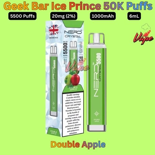Nerd Crystal 5500 Puffs 20MG Double Apple