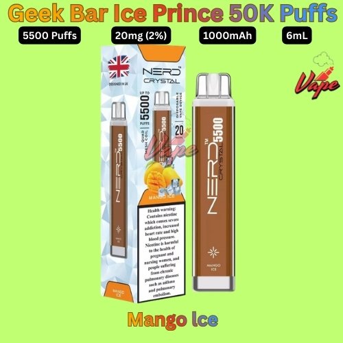 Nerd Crystal 5500 Puffs 20MG Mango lce