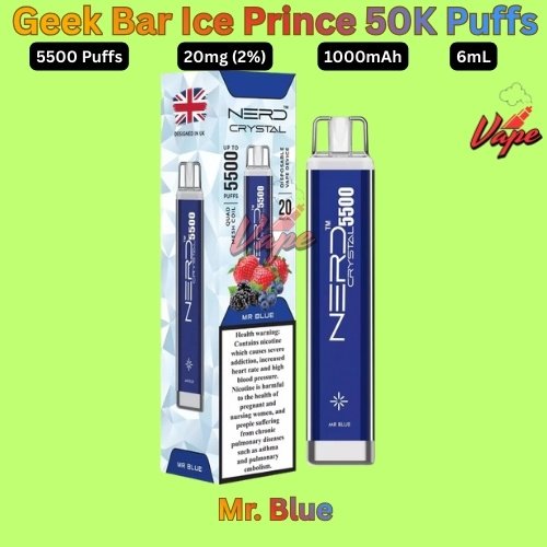 Nerd Crystal 5500 Puffs 20MG Mr. Blue