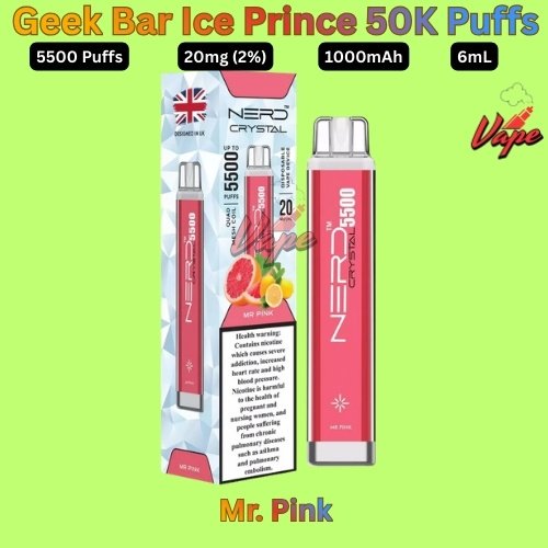 Nerd Crystal 5500 Puffs 20MG Mr. Pink