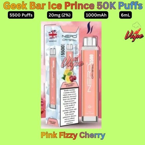 Nerd Crystal 5500 Puffs 20MG Pink Fizzy Cherry