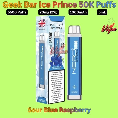 Nerd Crystal 5500 Puffs 20MG Sour Blue Raspberry