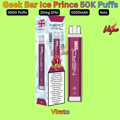 Nerd Crystal 5500 Puffs 20MG Vimto