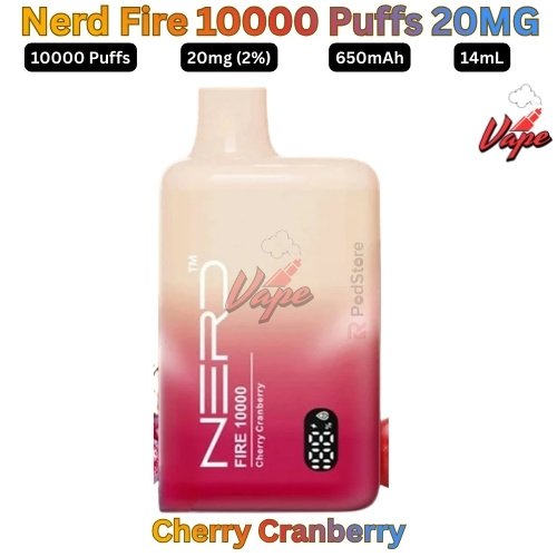Nerd Fire 10000 Puffs 20MG Cherry Cranberry
