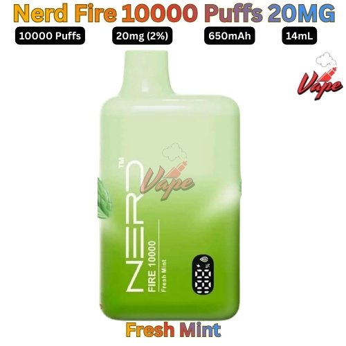 Nerd Fire 10000 Puffs 20MG Fresh Mint