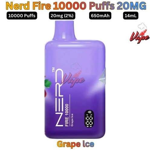 Nerd Fire 10000 Puffs 20MG Grape lce