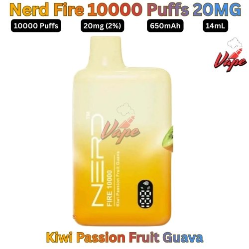 Nerd Fire 10000 Puffs 20MG Kiwi Passion Fruit Guava