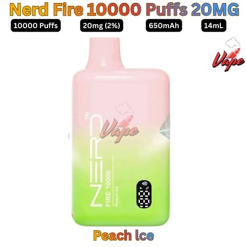 Nerd Fire 10000 Puffs 20MG Peach lce