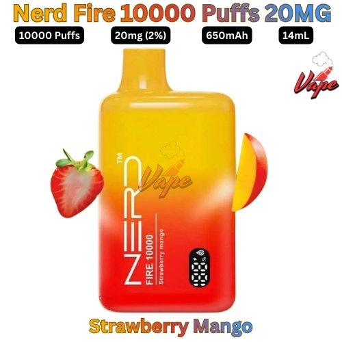 Nerd Fire 10000 Puffs 20MG Strawberry Mango