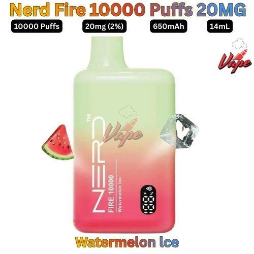 Nerd Fire 10000 Puffs 20MG Watermelon lce