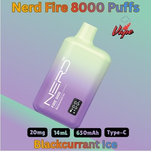 Nerd Fire 8000 Puffs Blackcurrant Ice